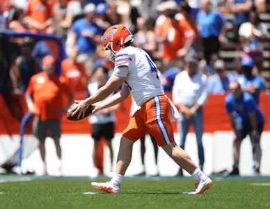 during the Gators' Orange & Blue Game on Saturday, April 13, 2024 at Ben Hill Griffin Stadium in Gainesville, Fla. / UAA Communications photo by Ashley Ray