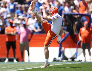during the Gators' Orange & Blue Game on Saturday, April 13, 2024 at Ben Hill Griffin Stadium in Gainesville, Fla. / UAA Communications photo by Ashley Ray