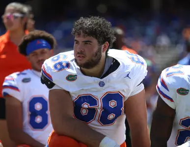 during the Gators' Orange & Blue Game on Saturday, April 13, 2024 at Ben Hill Griffin Stadium in Gainesville, Fla. / UAA Communications photo by Ashley Ray