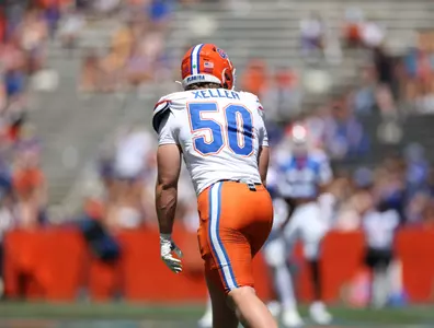 during the Gators' Orange & Blue Game on Saturday, April 13, 2024 at Ben Hill Griffin Stadium in Gainesville, Fla. / UAA Communications photo by Ashley Ray