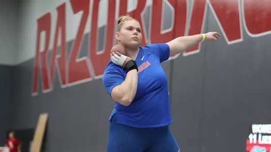 during the Tyson Invitational on Saturday, February 10, 2024 at Randal Tyson Track Center in Fayetteville, AR / UAA Communications photo by Mallory Peak