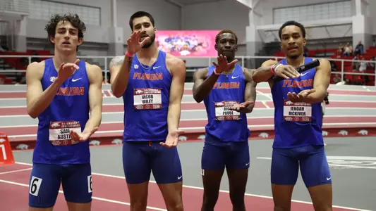 during the Razorback Invitational on Saturday, January 27, 2024 at Randal Tyson Track in Fayetteville, Ark. / UAA Communications photo by Gabriella Whisler