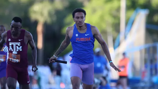 during the Tom Jones Memorial Invitational on Saturday, April 13, 2024 at Percy Beard Track at James G. Pressly Stadium in Gainesville, Fla. / UAA Communications photo by Jordan Perez