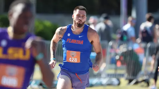 during the Tom Jones Memorial Invitational on Saturday, April 13, 2024 at Percy Beard Track at James G. Pressly Stadium in Gainesville, Fla. / UAA Communications photo by Gabriella Whisler