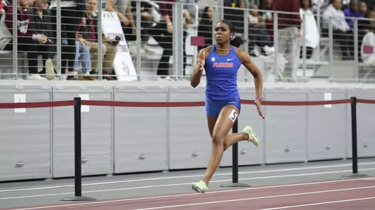 during the Gators' McFerrin-12 Degree Invitational on Saturday, January 13, 2024 at R.A. "Murray" Fasken '38 Indoor Track in College Station, Texas / UAA Communications photo by Gabriella Whisler