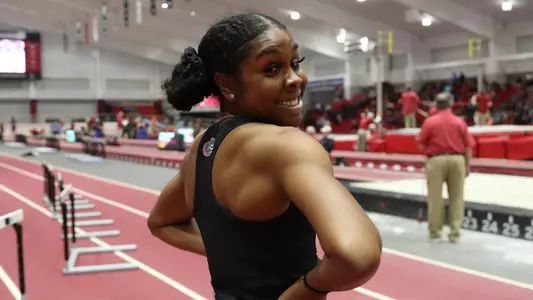 during the Razorback Invitational on Friday, January 26, 2024 at Randal Tyson Track in Fayetteville, Ark. / UAA Communications photo by Gabriella Whisler