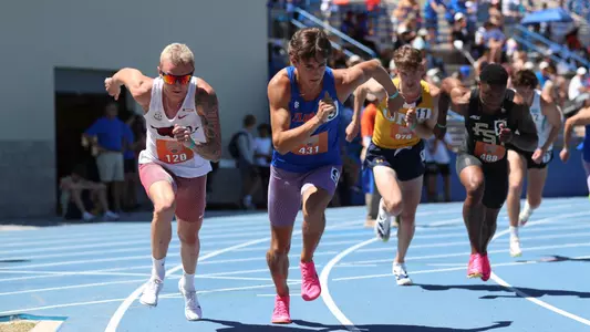 during the Tom Jones Memorial Invitational on Saturday, April 13, 2024 at Percy Beard Track at James G. Pressly Stadium in Gainesville, Fla. / UAA Communications photo by Gabriella Whisler