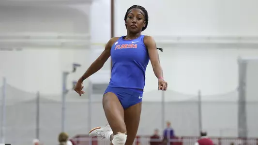during the Gators' McFerrin-12 Degree Invitational on Saturday, January 13, 2024 at R.A. "Murray" Fasken '38 Indoor Track in College Station, Texas / UAA Communications photo by Gabriella Whisler