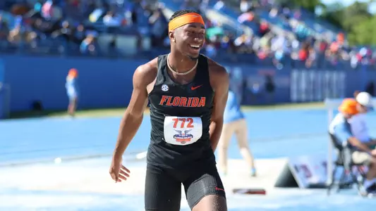 during the Florida Pepsi Relays on Friday, March 29, 2024 at Percy Beard Track at James G. Pressly Stadium in Gainesville, Fla. / UAA Communications photo by Gabriella Whisler