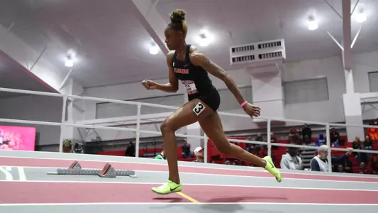 during the Razorback Invitational on Friday, January 26, 2024 at Randal Tyson Track in Fayetteville, Ark. / UAA Communications photo by Gabriella Whisler