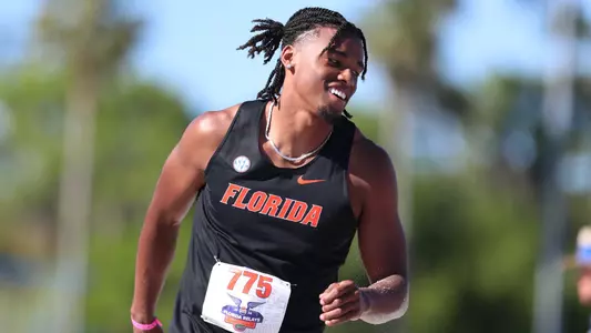 during the Pepsi Relays on Friday, March 29, 2024 at Percy Beard Track at James G. Pressly Stadium in Gainesville, Fla. / UAA Communications photo by Mallory Peak