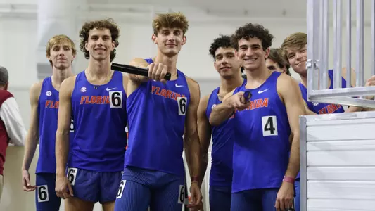 during the Gators' McFerrin-12 Degree Invitational on Saturday, January 13, 2024 at R.A. "Murray" Fasken '38 Indoor Track in College Station, Texas / UAA Communications photo by Gabriella Whisler