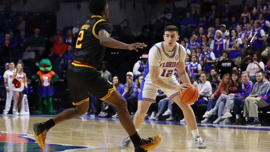 Alex Klatsky during the Gators' game against the Grambling State Tigers on Friday, December 22, 2023 at Exactech Arena at the Stephen C. O'Connell Center in Gainesville, FL / UAA Communications photo by Maddie Washburn