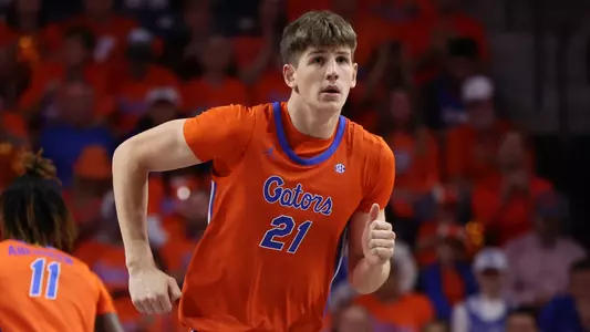 Alex Condon during the Gators' game against the Kentucky Wildcats on Saturday, January 6, 2024 at Exactech Arena at the Stephen C. O'Connell Center in Gainesville, FL / UAA Communications photo by Maddie Washburn