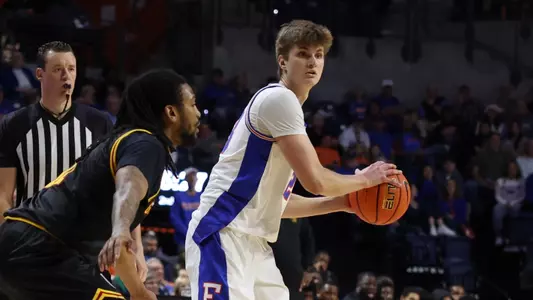 Julian Rishwain during the Gators' game against the Grambling State Tigers on Friday, December 22, 2023 at Exactech Arena at the Stephen C. O'Connell Center in Gainesville, FL / UAA Communications photo by Maddie Washburn