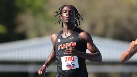 during the Pepsi Relays on Friday, March 29, 2024 at Percy Beard Track at James G. Pressly Stadium in Gainesville, Fla. / UAA Communications photo by Mallory Peak