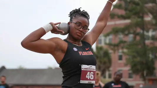 during the FSU Relays on Thursday, March 21, 2024 at Mike Long Track in Tallahassee, Fla. / UAA Communications photo by Gabriella Whisler
