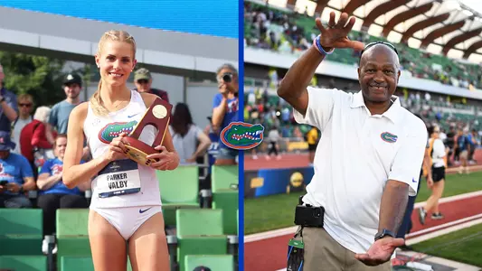 Parker Valby and Coach Holloway