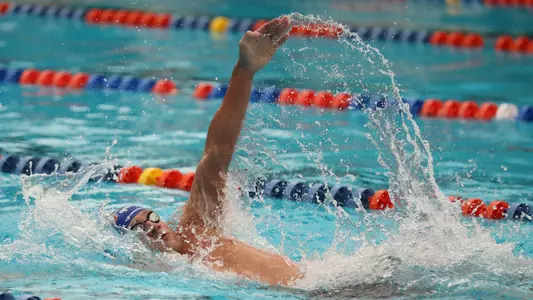 during the Gators' meet against the Nova Southeastern Sharks on Thursday, February 1, 2024 at the Stephen C. O?Connell Center Natatorium in Gainesville, FL / UAA Communications photo by Emma Bissell
