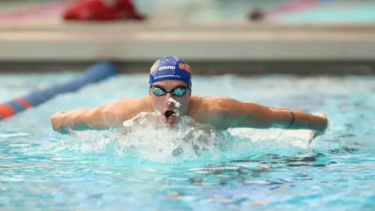 during the Gators' meet against the South Carolina Gamecocks on Friday, January 5, 2024 at the Stephen C. O?Connell Center Natatorium in Gainesville, FL / UAA Communications photo by Ashley Ray
