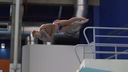during the Gators' meet against the Virginia Cavaliers  on Thursday, October 12, 2023 at the Stephen C. O?Connell Center Natatorium in Gainesville, FL / UAA Communications photo by Ashley Ray