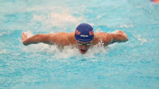 during the Gators' Invite on Friday, February 2, 2024 at the Stephen C. O?Connell Center Natatorium in Gainesville, FL / UAA Communications photo by Bryce Mitchell