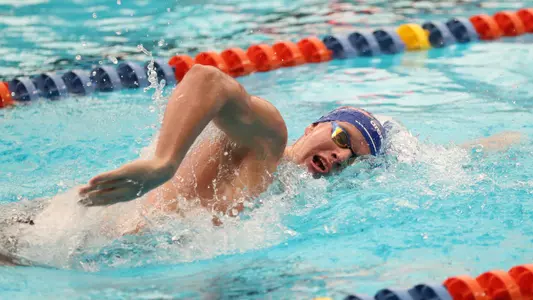 during the Gators' Invitational on Saturday, February 3, 2024 at the Stephen C. O?Connell Center Natatorium in Gainesville, FL / UAA Communications photo by Bryce Mitchell