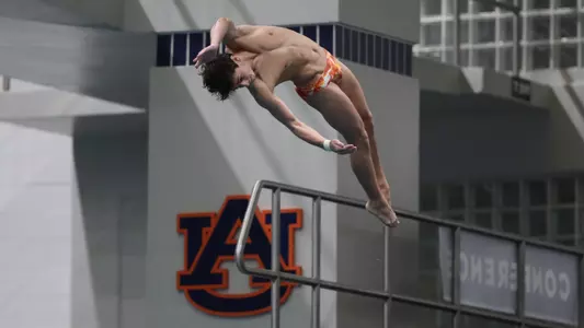 during the Gators' SEC Championships meet on Friday, February 23, 2024 at James E. Martin Aquatic Center in Auburn, Ala. / UAA Communications photo by Bryce Mitchell