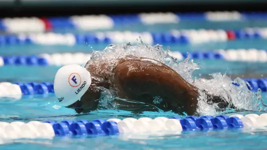 during the Gator Men?s NCAA Championship on Wednesday, March 27, 2024 at IU Natatorium in Indianapolis, Ind. / UAA Communications photo by Bryce Mitchell