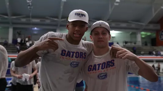 during the Gators' SEC Championships meet on Saturday, February 24, 2024 at James E. Martin Aquatic Center in Auburn, Ala. / UAA Communications photo by Bryce Mitchell