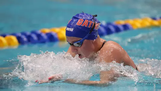 during the Gators' SEC Championships meet on Thursday, February 22, 2024 at James E. Martin Aquatic Center in Auburn, Ala. / UAA Communications photo by Bryce Mitchell