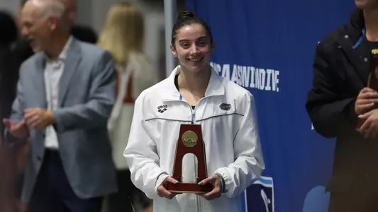 during the Gator Women?s NCAA Championship on Thursday, March 21, 2024 at the Gabrielsen Natatorium in Athens, Ga. / UAA Communications photo by Bryce Mitchell