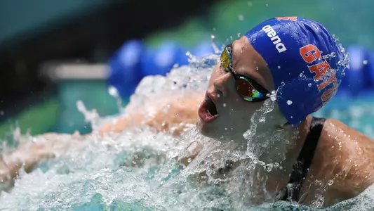 during the Gator Women?s NCAA Championship on Saturday, March 23, 2024 at the Gabrielsen Natatorium in Athens, Ga. / UAA Communications photo by Bryce Mitchell