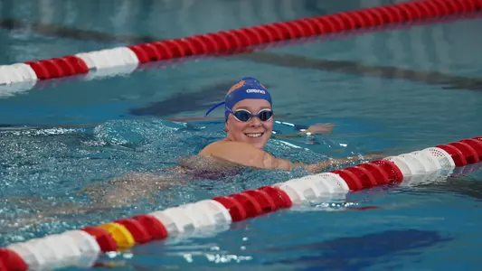 during the Gators' meet against the Florida State Seminoles on Friday, January 26, 2024 at Florida Aquatics Swimming and Training Facilities in Ocala, FL / UAA Communications photo by Bryce Mitchell