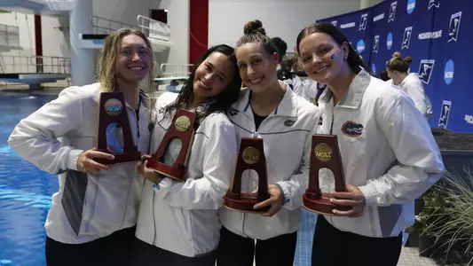 during the Gator Women?s NCAA Championship on Friday, March 22, 2024 at the Gabrielsen Natatorium in Athens, Ga. / UAA Communications photo by Bryce Mitchell