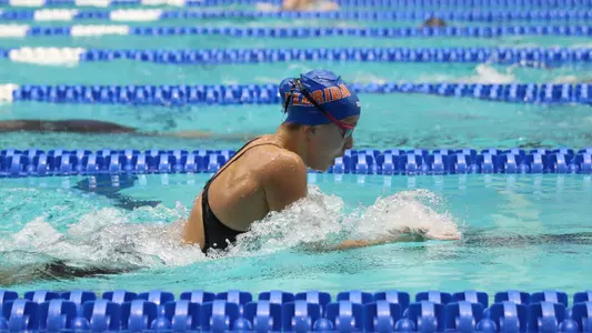 during the Gator Women?s NCAA Championship on Saturday, March 23, 2024 at the Gabrielsen Natatorium in Athens, Ga. / UAA Communications photo by Bryce Mitchell