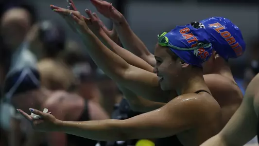 during the Gator Women?s NCAA Championship on Wednesday, March 20, 2024 at the Gabrielsen Natatorium in Athens, Ga. / UAA Communications photo by Bryce Mitchell
