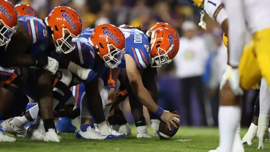 during the Gators' game against the LSU Tigers on Saturday, November 11, 2023 at Tiger Stadium in Gainesville, LA / UAA Communications photo by Mallory Peak