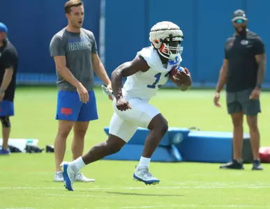 during the Gators' practice on Thursday, August 1, 2024 at the Sanders football practice fields in Gainesville, FL / UAA Communications photo by Mallory Peak