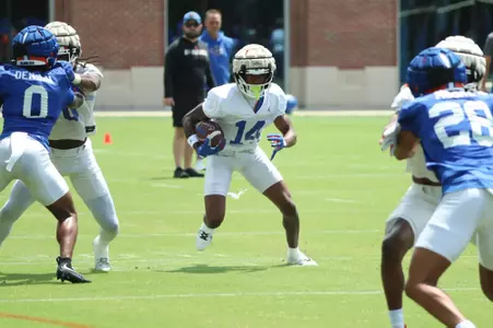 during the Gators' practice on Thursday, August 1, 2024 at the Sanders football practice fields in Gainesville, FL / UAA Communications photo by Mallory Peak