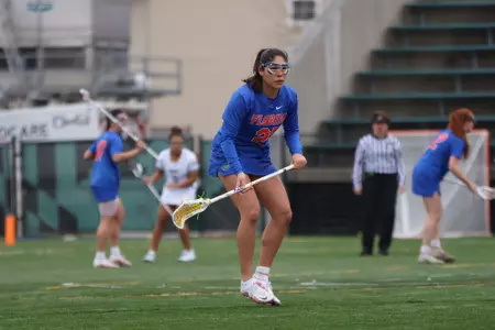 during the Gators' game against the UNC Tar Heels on Saturday, February 10, 2024 at Dorrace Field  in Chapel Hill, NC / UAA Communications photo by Da'Cota Allen-Ward
