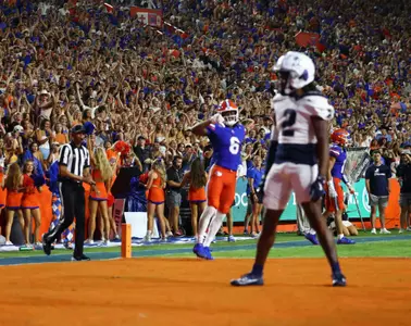during the Gators' game against the Bulldogs on Saturday, September 7, 2024 at Ben Hill Griffin Stadium in Gainesville, Fla. / UAA Communications photo by Nicole Scharff