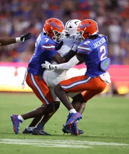 during the Gators' game against the Samford Bulldogs on Saturday, September 7, 2024 at Ben Hill Griffin Stadium in Gainesville, Fla. / UAA Communications photo by Maddie Washburn