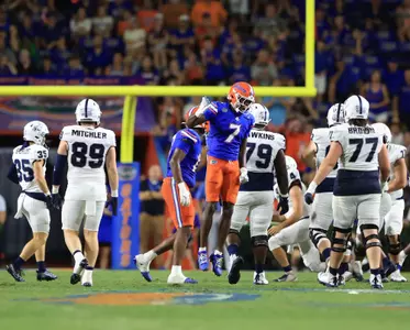 during the Gators' game against the Bulldogs on Saturday, September 7, 2024 at Ben Hill Griffin Stadium in Gainesville, Fla. / UAA Communications photo by Nicole Scharff