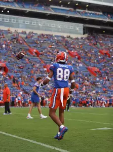 during the Gators' game against the Samford Bulldogs on Saturday, September 7, 2024 at Ben Hill Griffin Stadium in Gainesville, Fla. / UAA Communications photo by Maura Schaeffer
