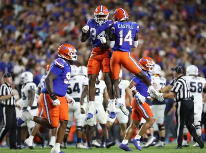 during the Gators' game against the Samford Bulldogs on Saturday, September 7, 2024 at Ben Hill Griffin Stadium in Gainesville, Fla. / UAA Communications photo by Maura Schaeffer