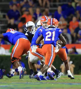 during the Gators' game against the Bulldogs on Saturday, September 7, 2024 at Ben Hill Griffin Stadium in Gainesville, Fla. / UAA Communications photo by Nicole Scharff