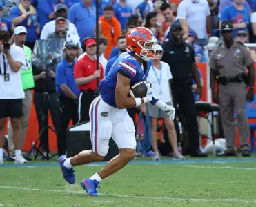 during the SEC Nation show prior to the Gators' game against the Miami Hurricanes on Saturday, August 31, 2024 at Ben Hill Griffin Stadium in Gainesville, Fla. / UAA Communications photo by Maddie Washburn