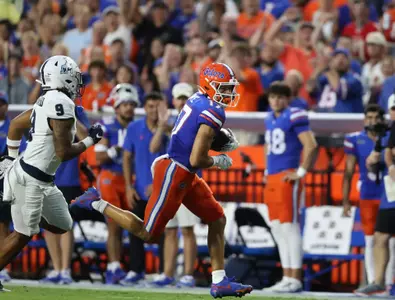 during the Gators' game against the Samford Bulldogs on Saturday, September 7, 2024 at Ben Hill Griffin Stadium in Gainesville, Fla. / UAA Communications photo by Maura Schaeffer