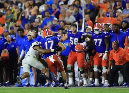 during the Gators' game against the Bulldogs on Saturday, September 7, 2024 at Ben Hill Griffin Stadium in Gainesville, Fla. / UAA Communications photo by Nicole Scharff